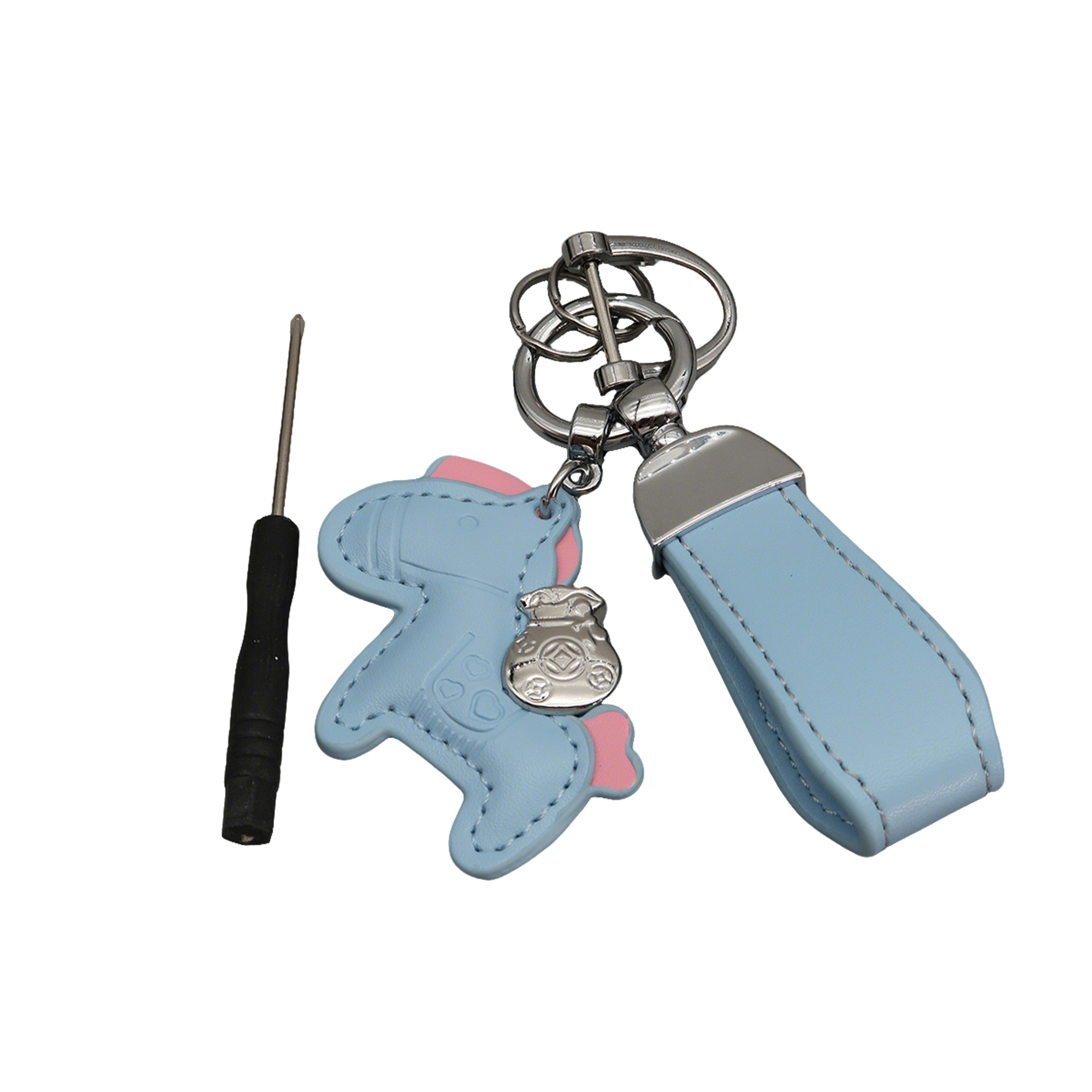 Polyurethane Pony Figure Key Ring With Strap 6.7" Length 15