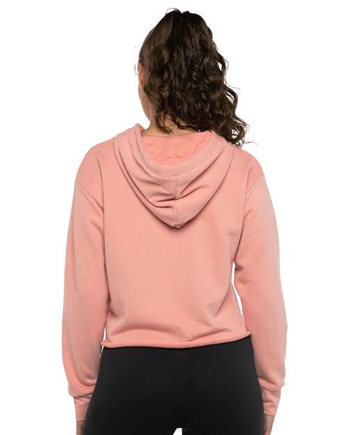 Women's Laguna Sueded Raw Edge Crop Hoodie Sweatshirt - 9384 30