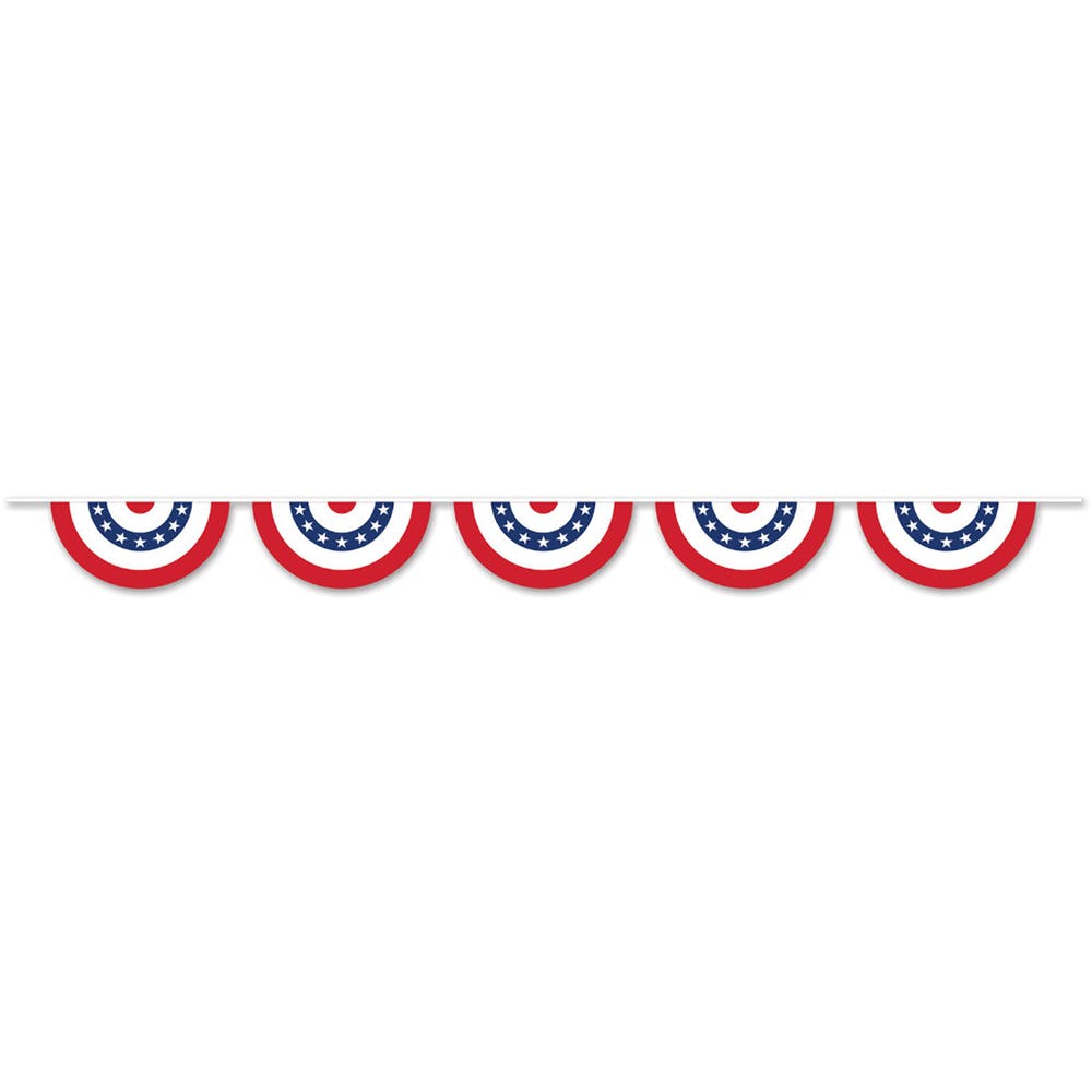 Patriotic Bunting Banners - Stars & Stripes 11" x 12' 2