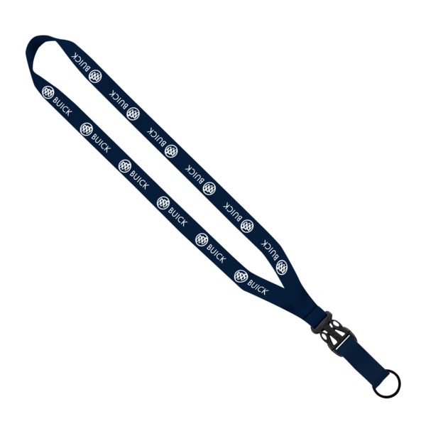 3/4" Multi-Color Polyester Lanyard with Slide Buckle Release & Split-Ring 18