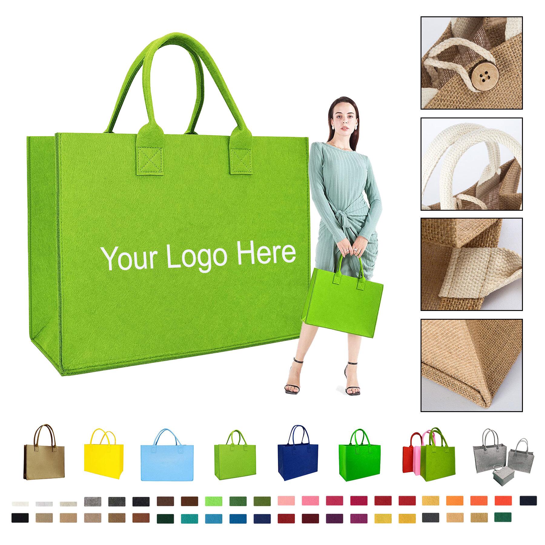 Large Space Felt Bag, custom tote bag with logo imprint 2