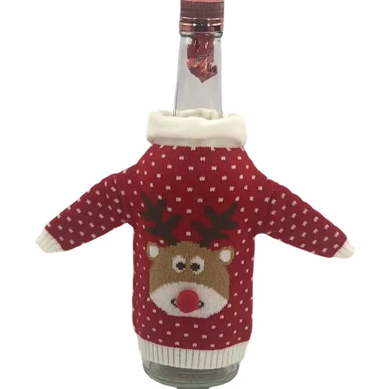 Knitted wine bottle cover 5
