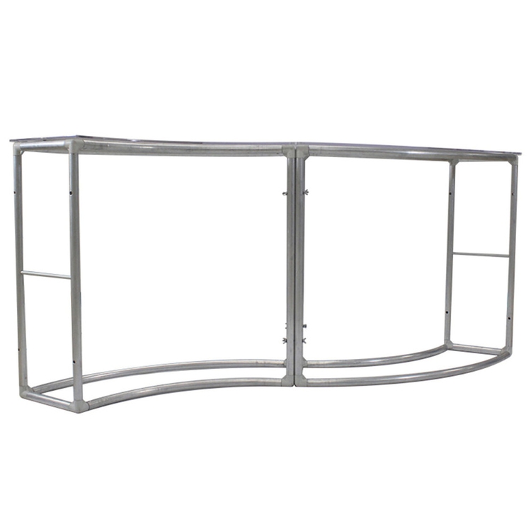 Fabsta™ exhibition table Counter, Curved, Hardware Only trade show exhibit table 1