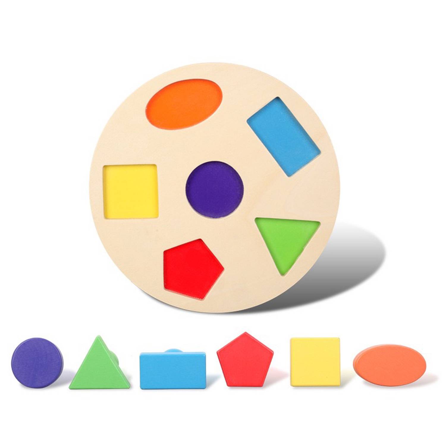 Toddler Wooden Geometric Shape Puzzle 4