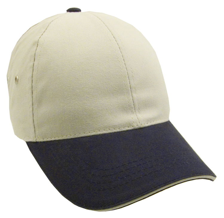 Constructed Lightweight Brushed 2-Tone Cotton Twill Sandwich Cap 4