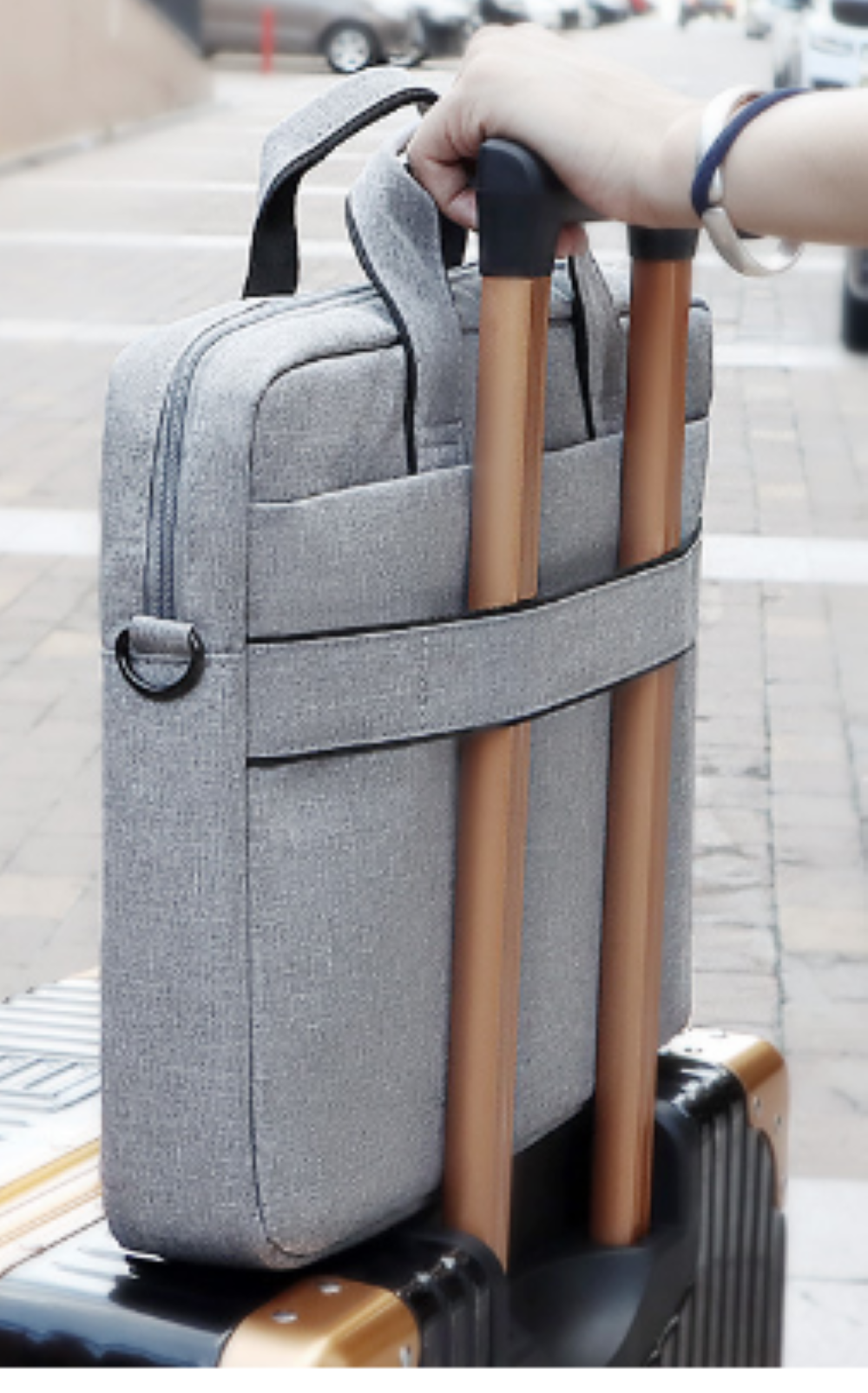 Jacquard Laptop Travel Case with Shoulder Strap 3