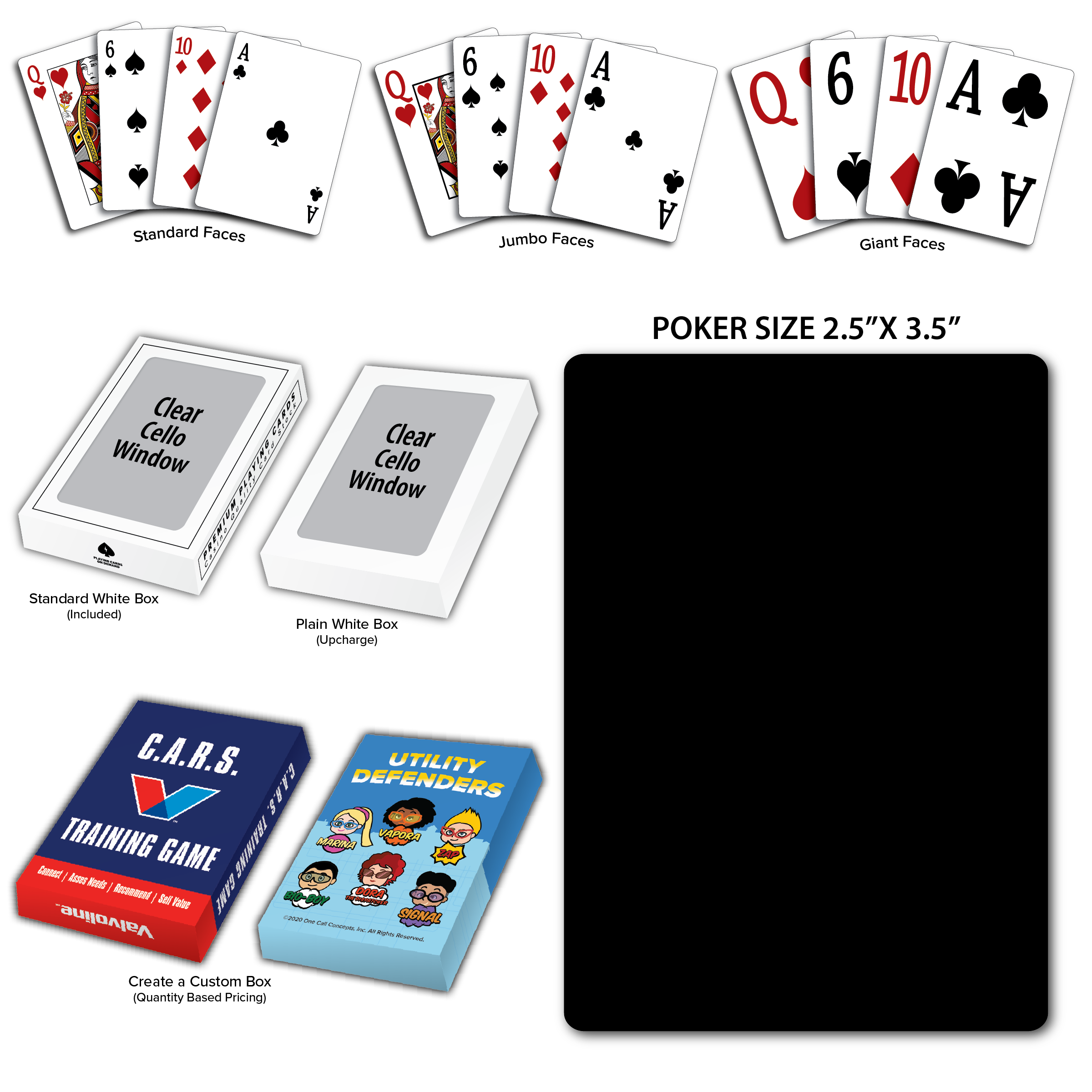 Solid Back Black Poker Size Playing Cards 3