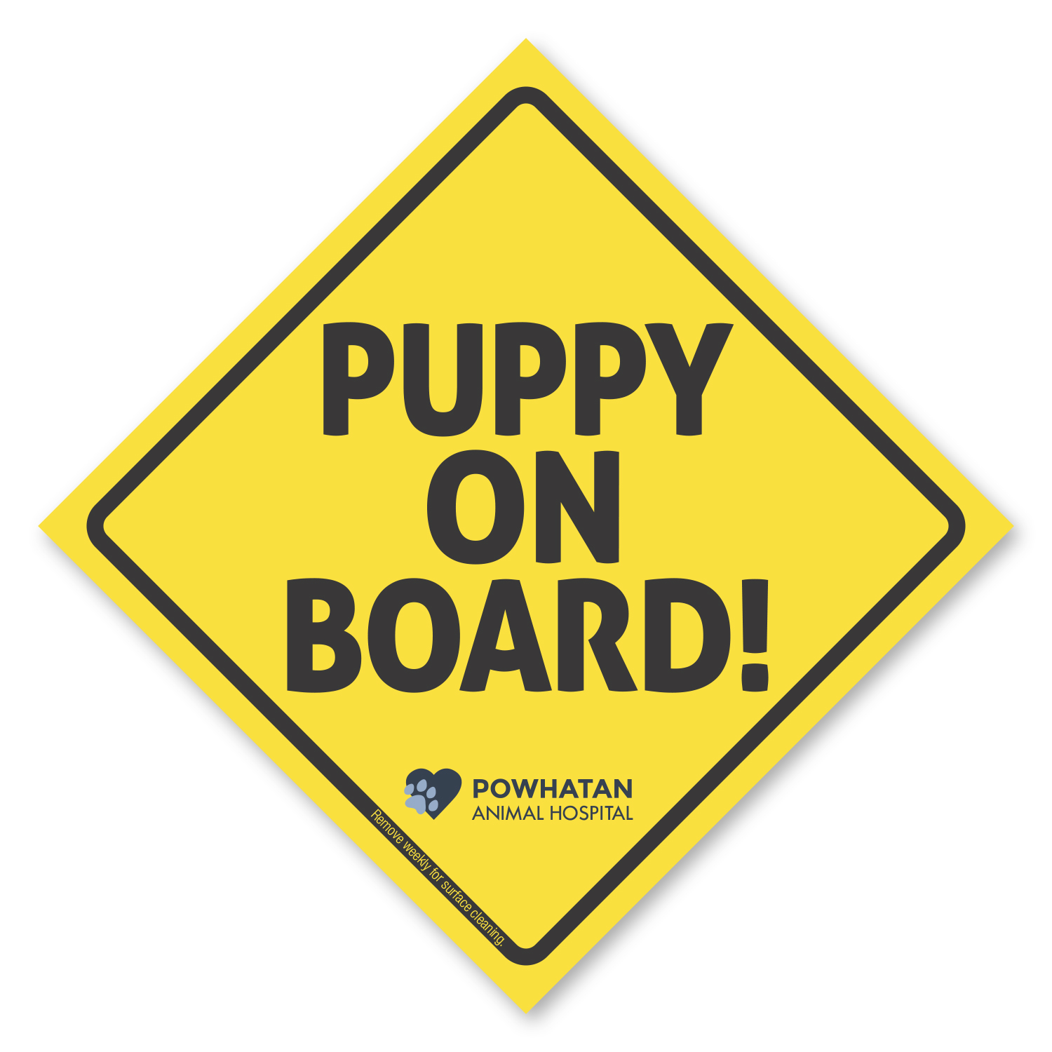 Car Sign Square Magnet 4 x 4 1