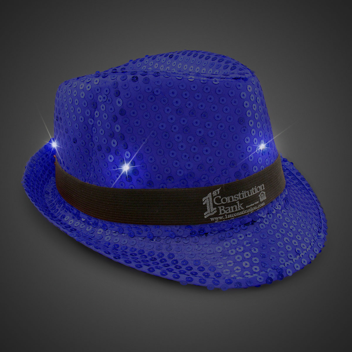 Blue Sequin LED Fedora(blank) 3