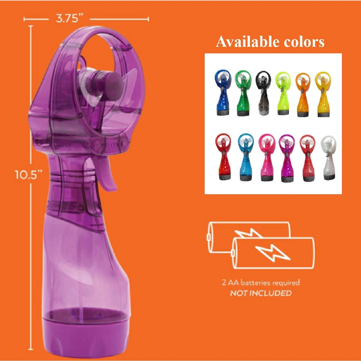 Handheld Battery Powered Water Misting Fan 2