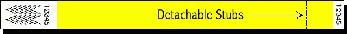 Stub 3/4" Tyvek Wristband - Neon - Black Light Sensitive 3