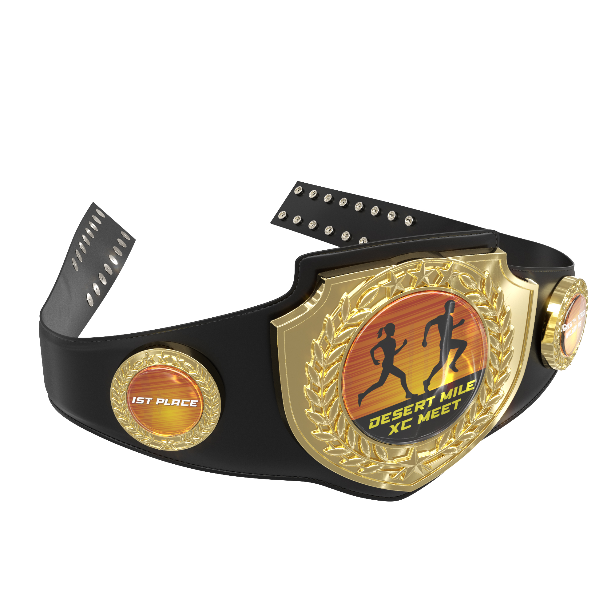 Express Vibraprint® Bright Champion Award Shield Belt 7