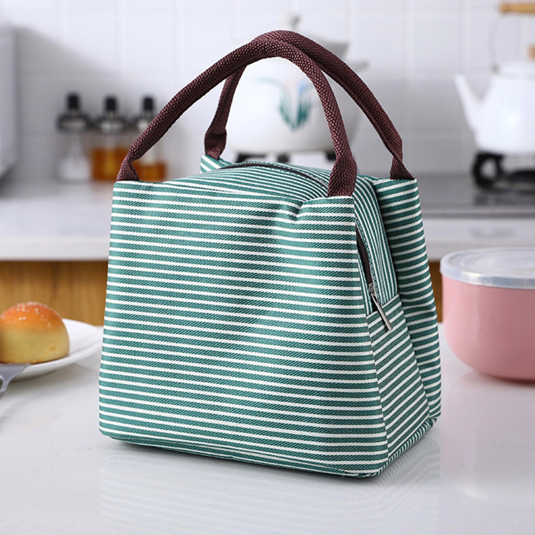 Stripe Tote Lunch Bag 5