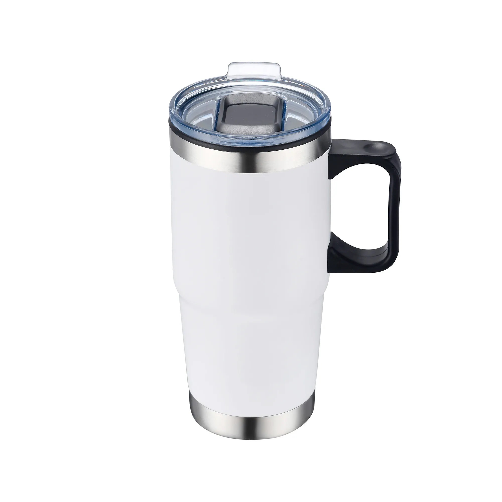 24oz Double Wall SS / PP Mug with Clear Closure Lid and Hand 10
