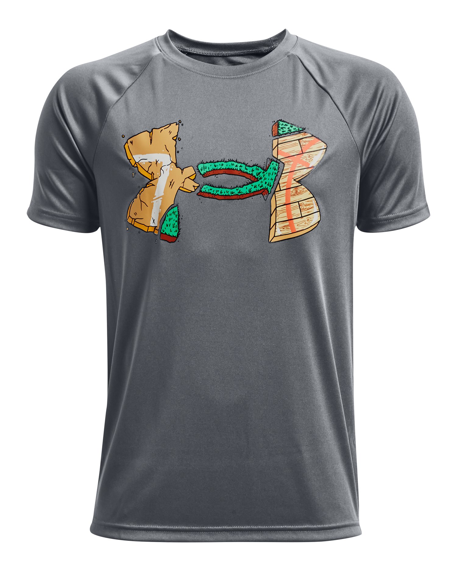 Boys' UA Tech Logo Sport Fill Short Sleeve 4