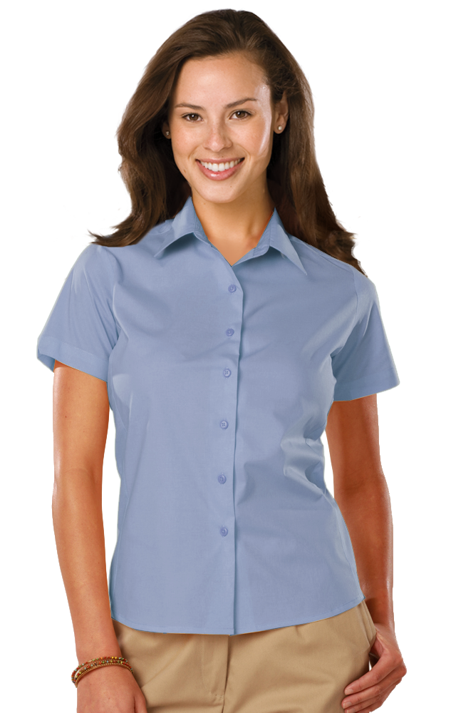 Ladies' Short-Sleeve Stretch Poplin Shirt 12