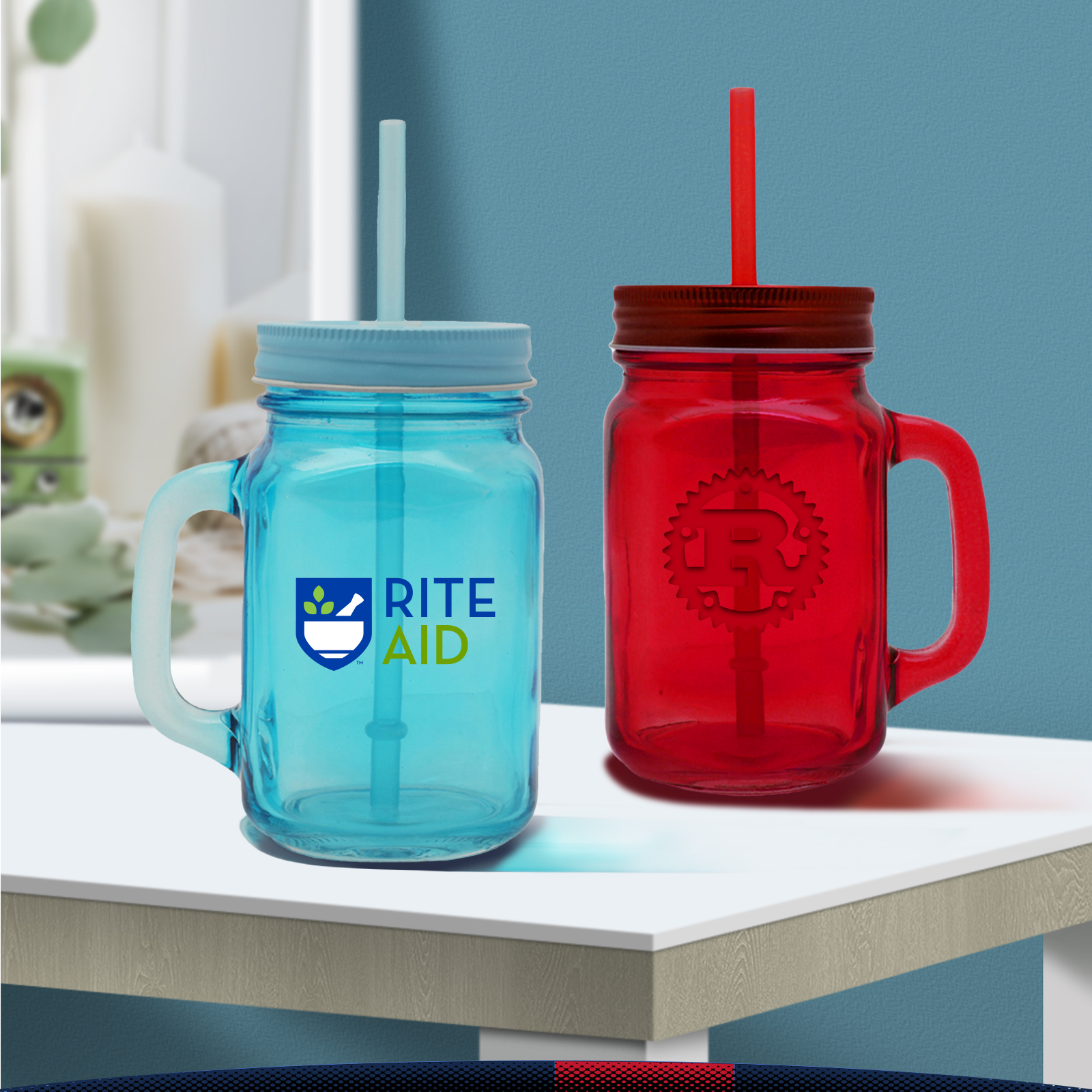 15 oz. Water Jars With Straw 6