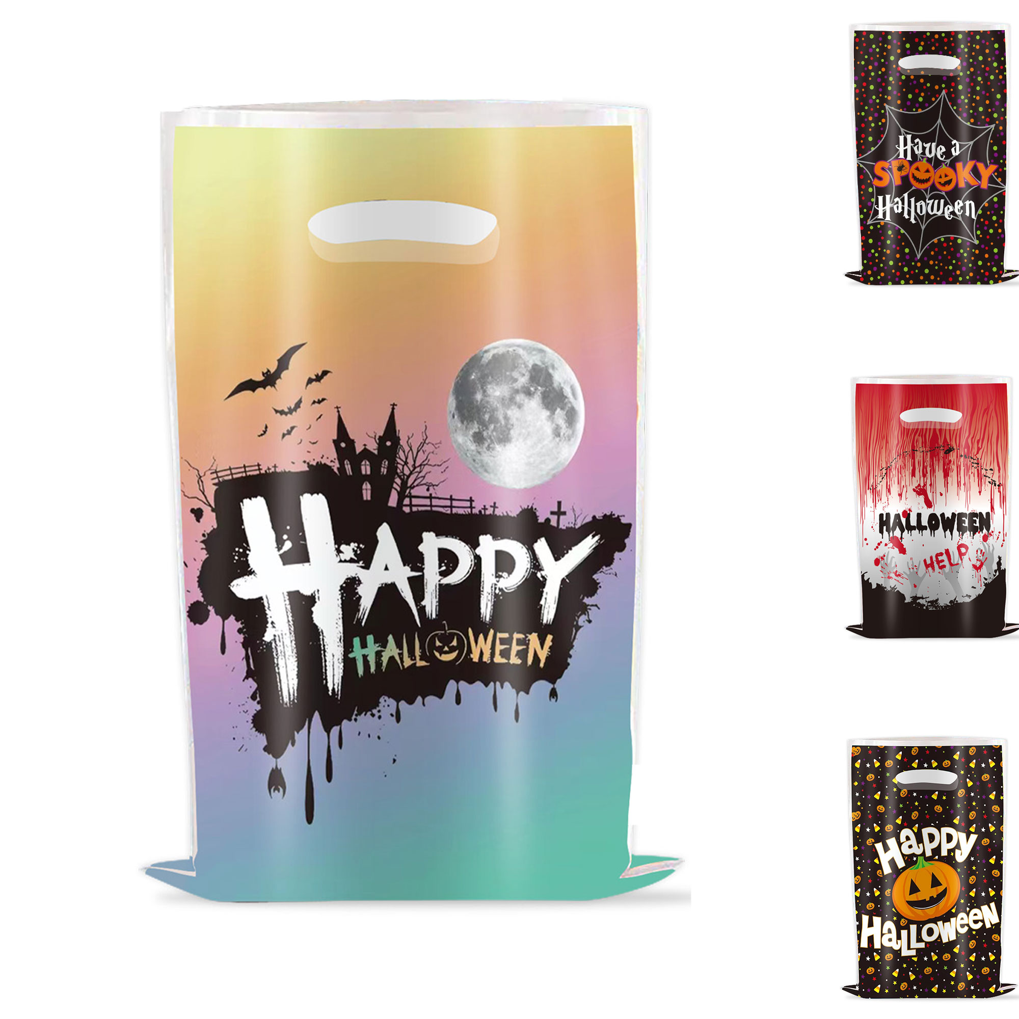 10PCS Sweet Halloween Plastic Bags 1