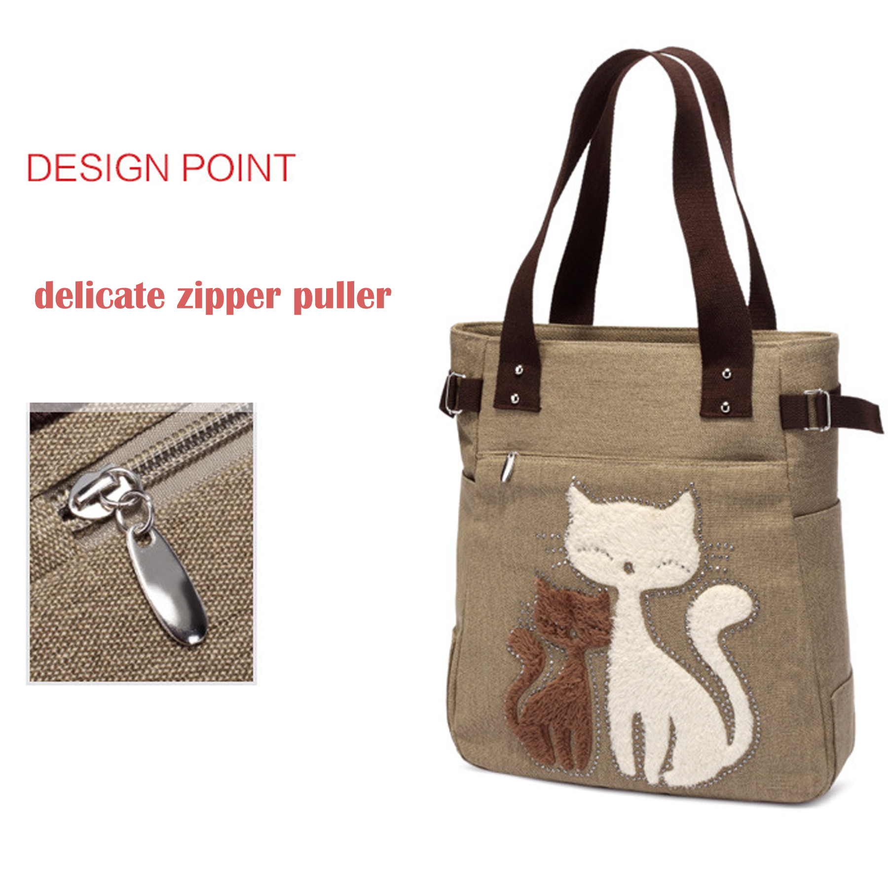 Women's Large Canvas Tote Bag 5