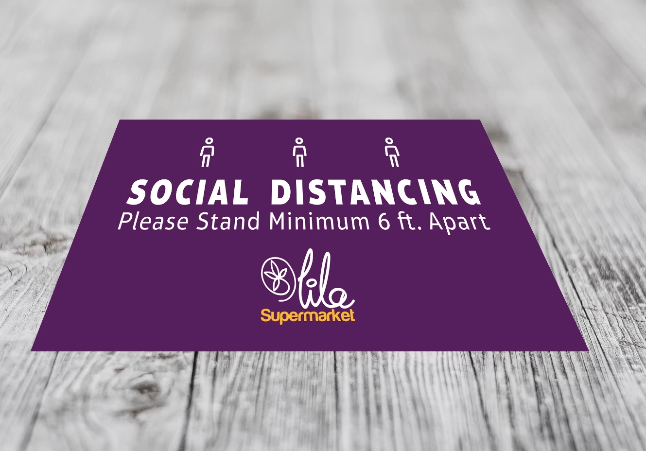 Social Distancing Floor Graphics  Decal 18" round 1