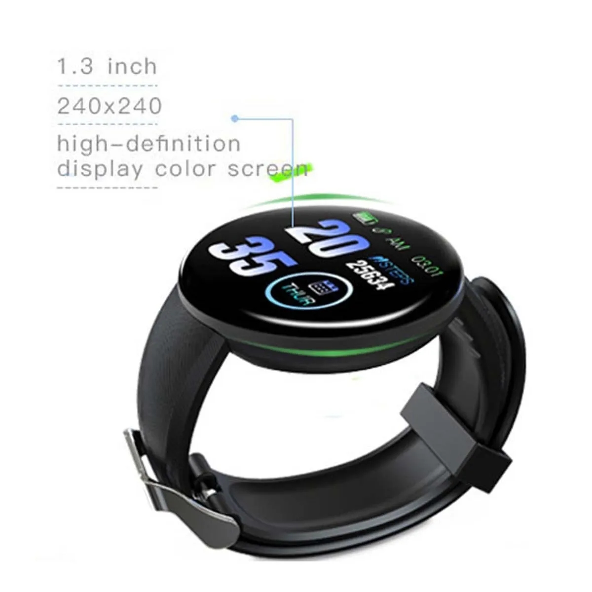 Round Bluetooth Smart Fitness Activity Tracker Watch 2