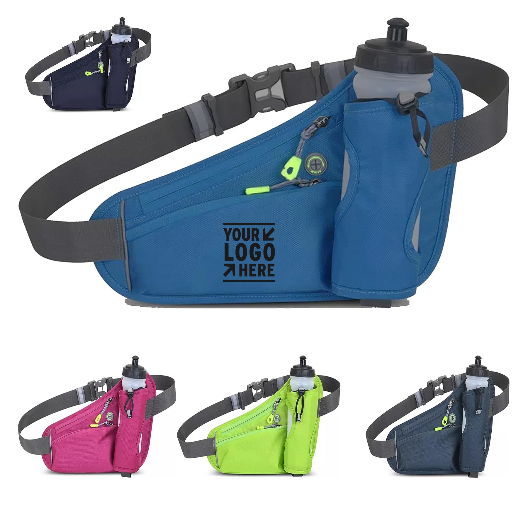 Hydration Running Belt Men Women Adjustable Strap Waist Bag Fanny Pack With Water Bottle Holder 3