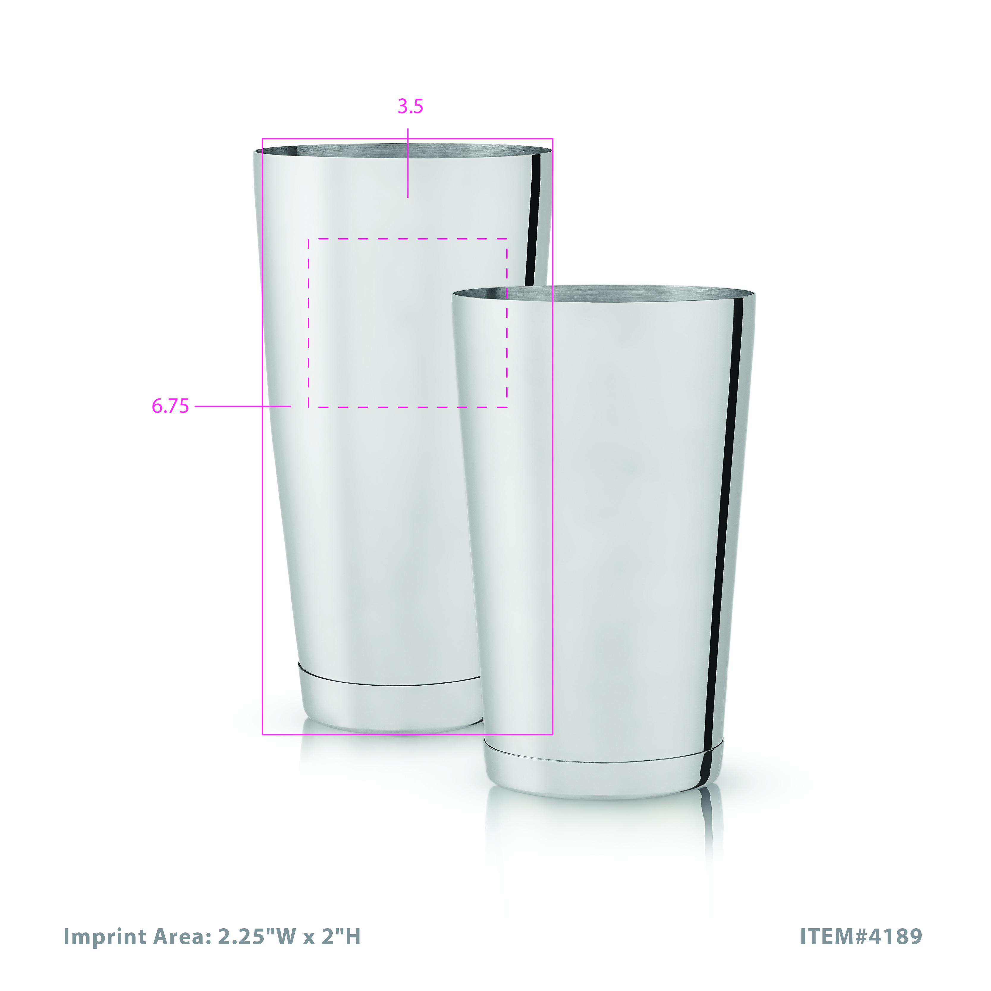 Viski® Stainless Shaker Tin Set 7