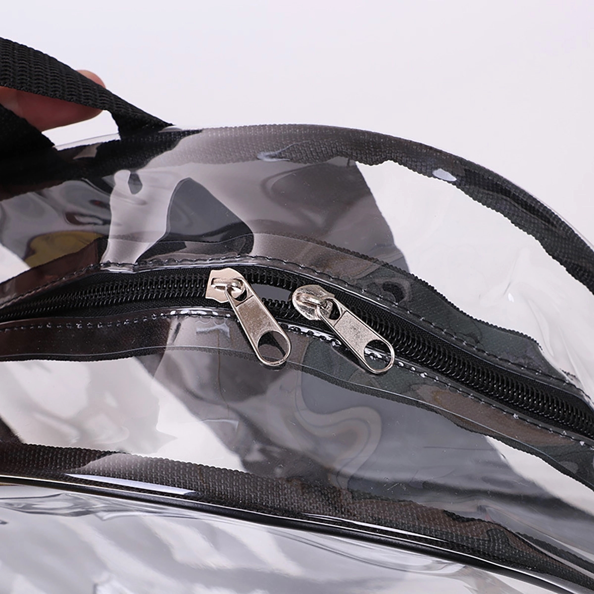 Clear Backpack With Reinforced Straps Front Accessory Pocket 3