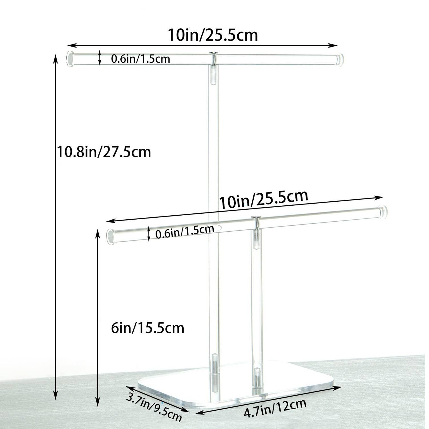 Jewelry Stand Necklace Holder Acrylic Hanging Organizer 3