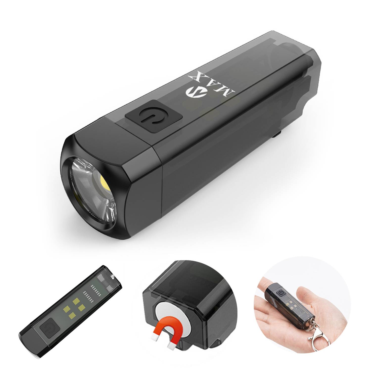 Type-C Charging Portable Emergency Mini LED Flashlight 7