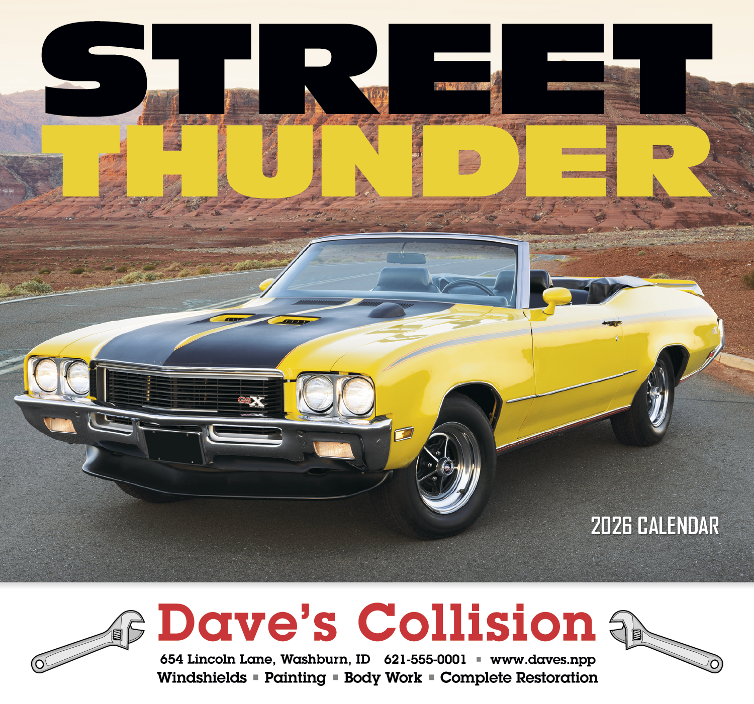HotLine® Products Street Thunder Appointment Calendar - Stapled 48