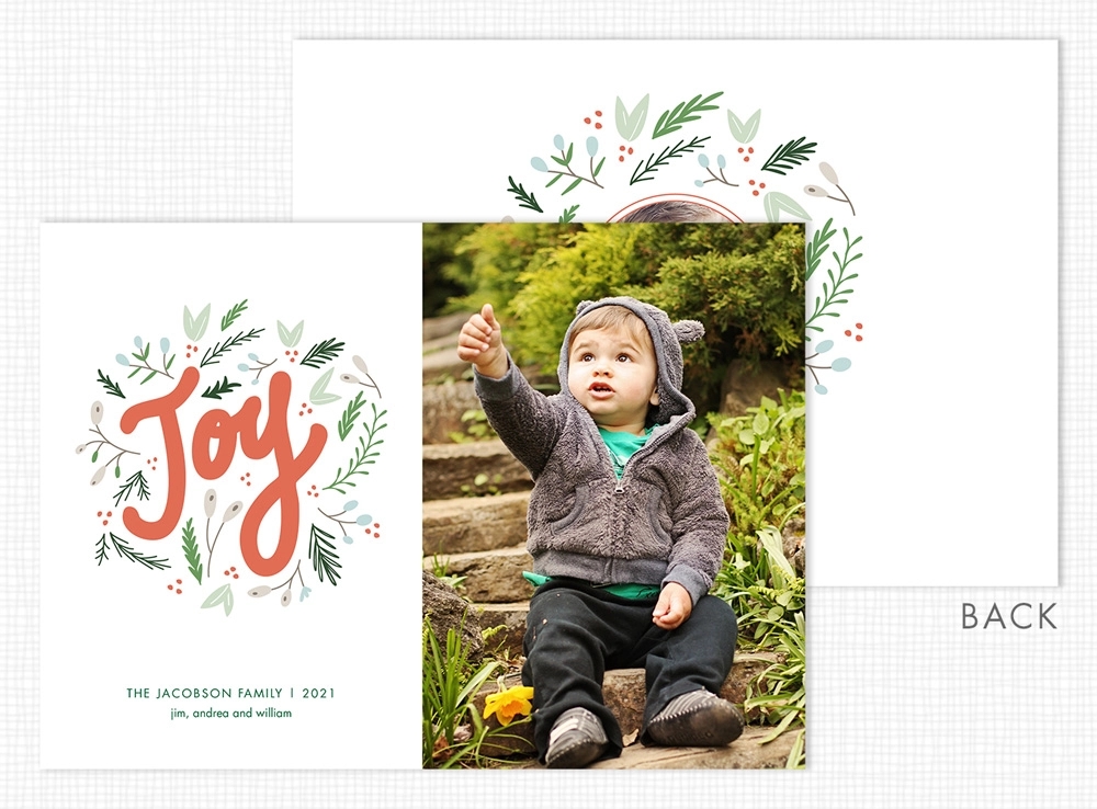 Joy Flat Photo Holiday Card 4