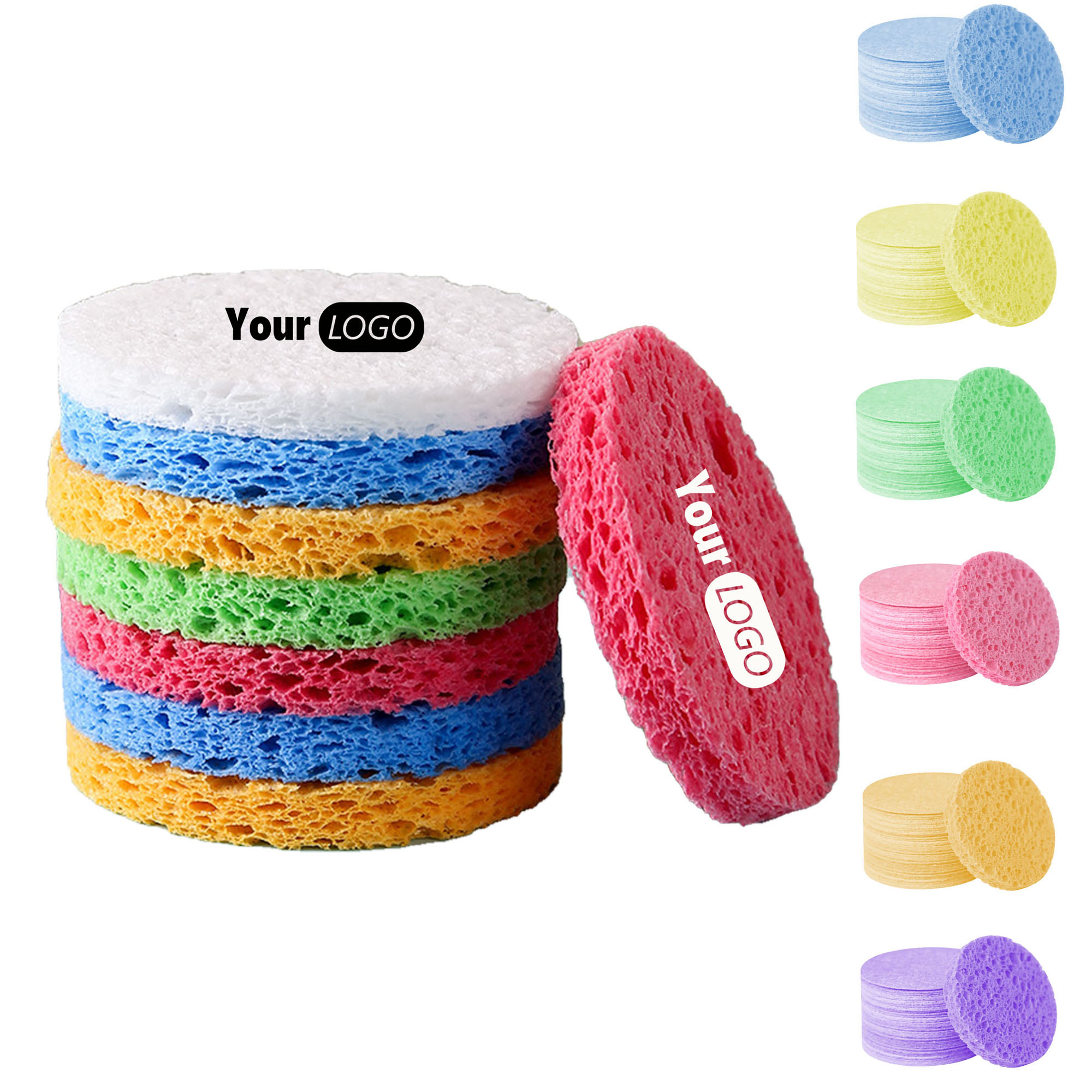 Multi Colored Wood Pulp Dishwashing Sponge 7