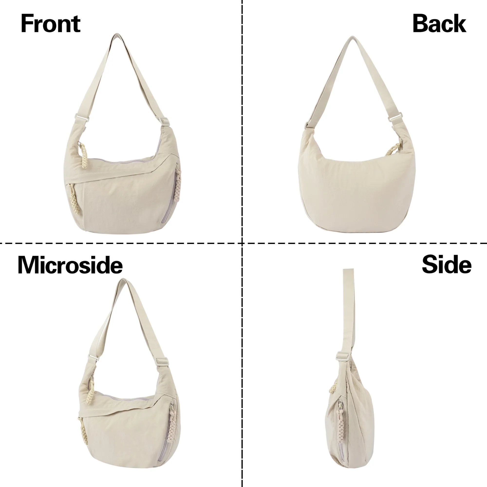 Large Capacity Fashion Crescent Shaped Shoulder Bag 4