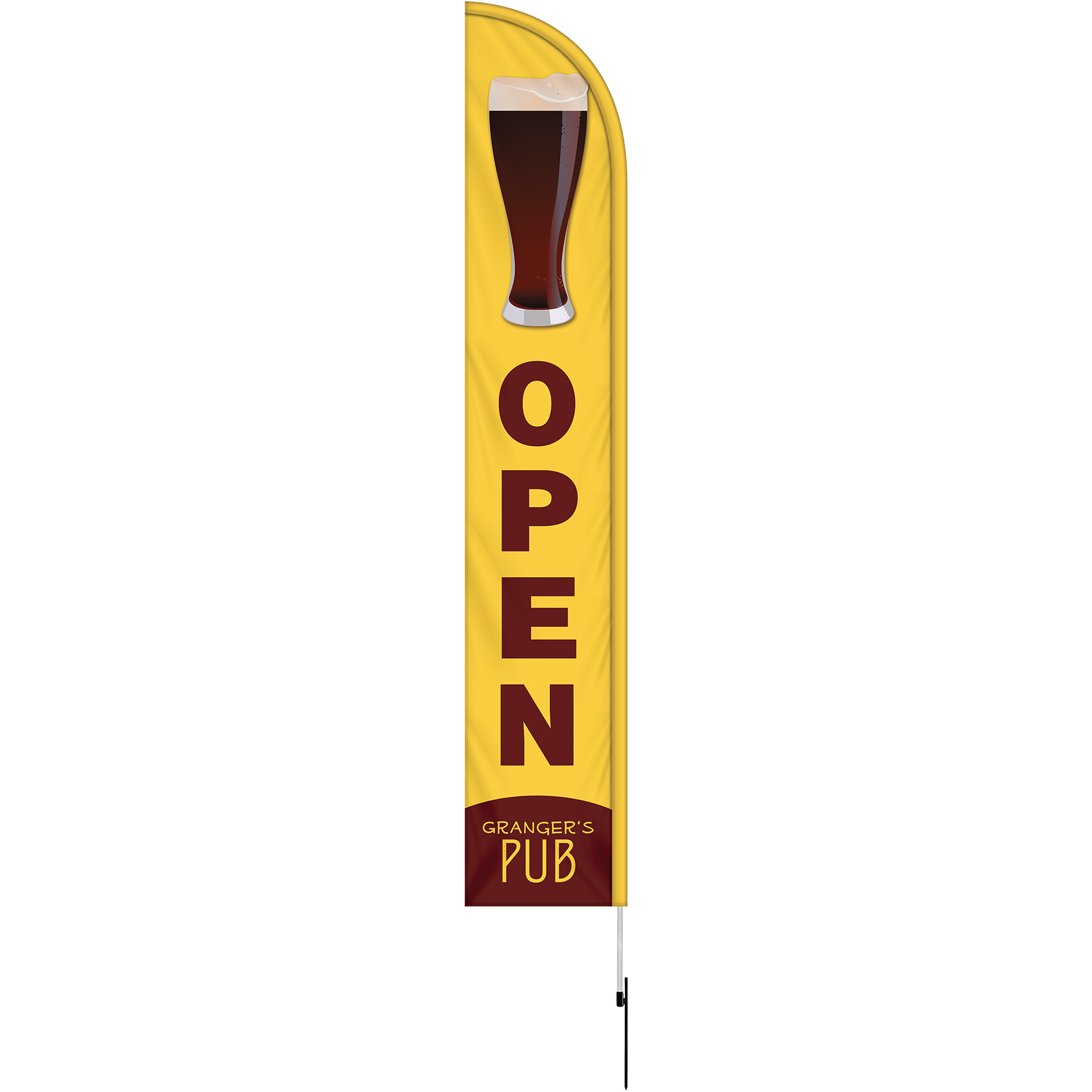 12' Double Sided Portable Half Drop Banner w/ Hardware Set 4