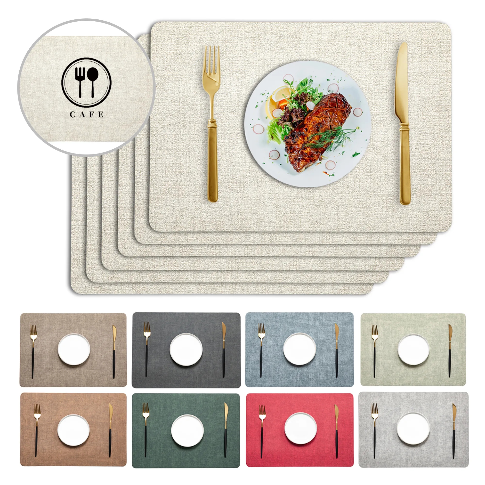Faux Leather Placemats 6