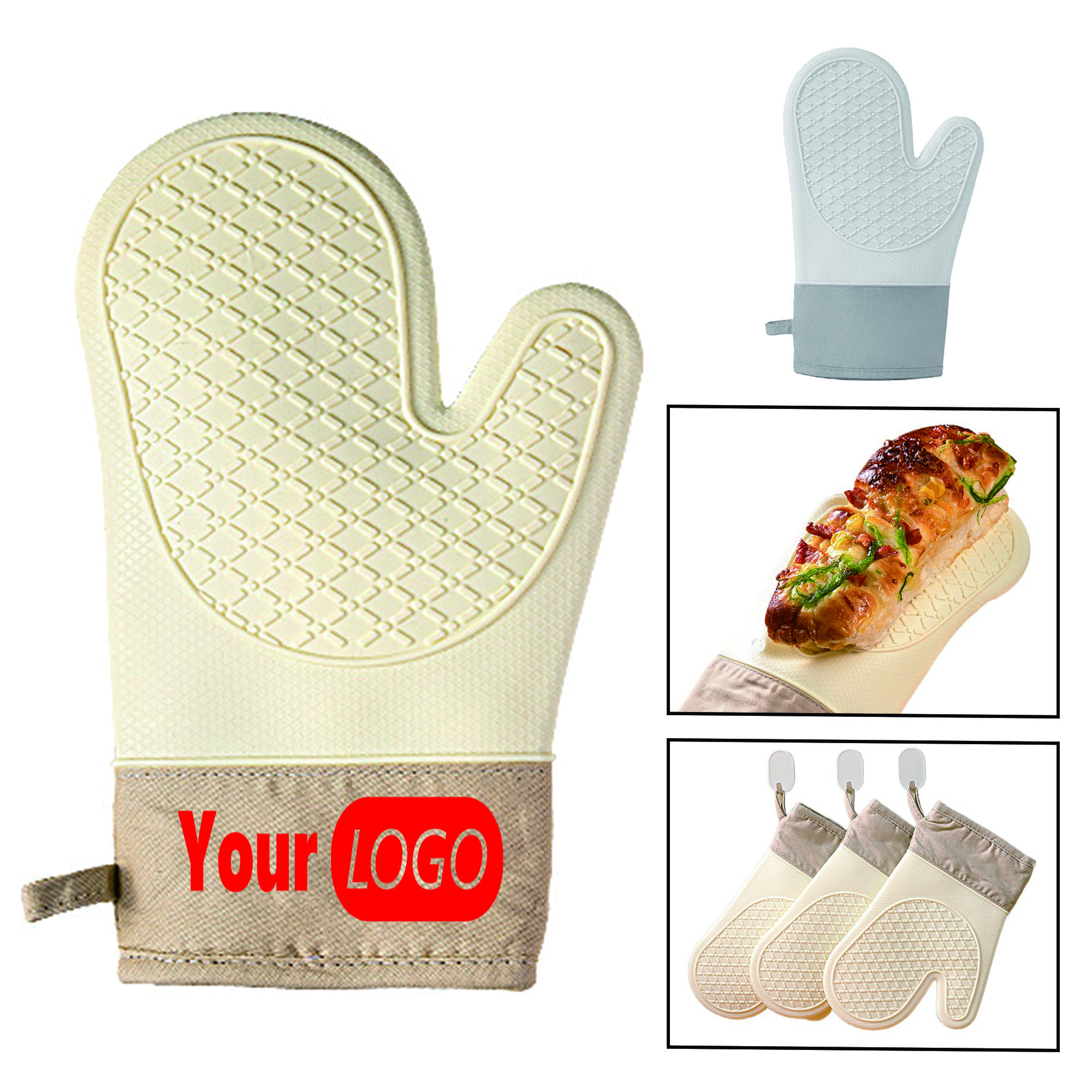 Full Color Two-finger Anti-scalding Silicone Gloves 3