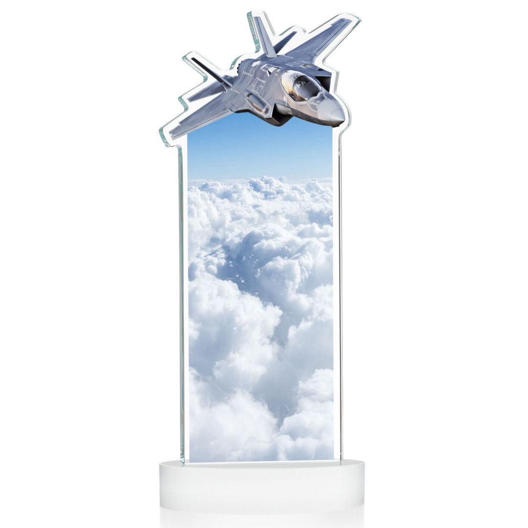 Top Gun VividPrint™ Award on Alberton Base - White 3