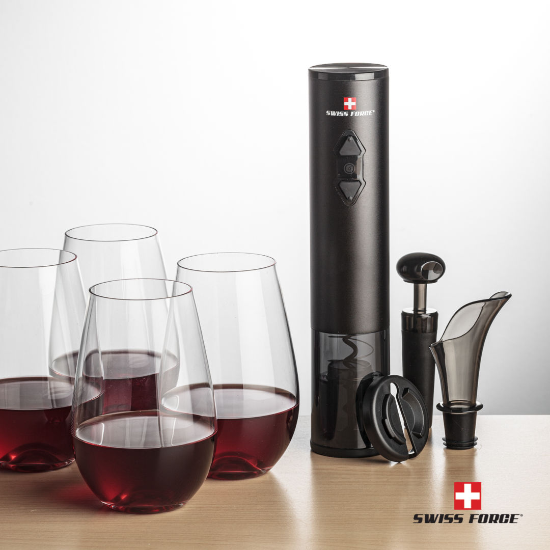 Swiss Force® Opener Set & Boston Stemless Wine 5