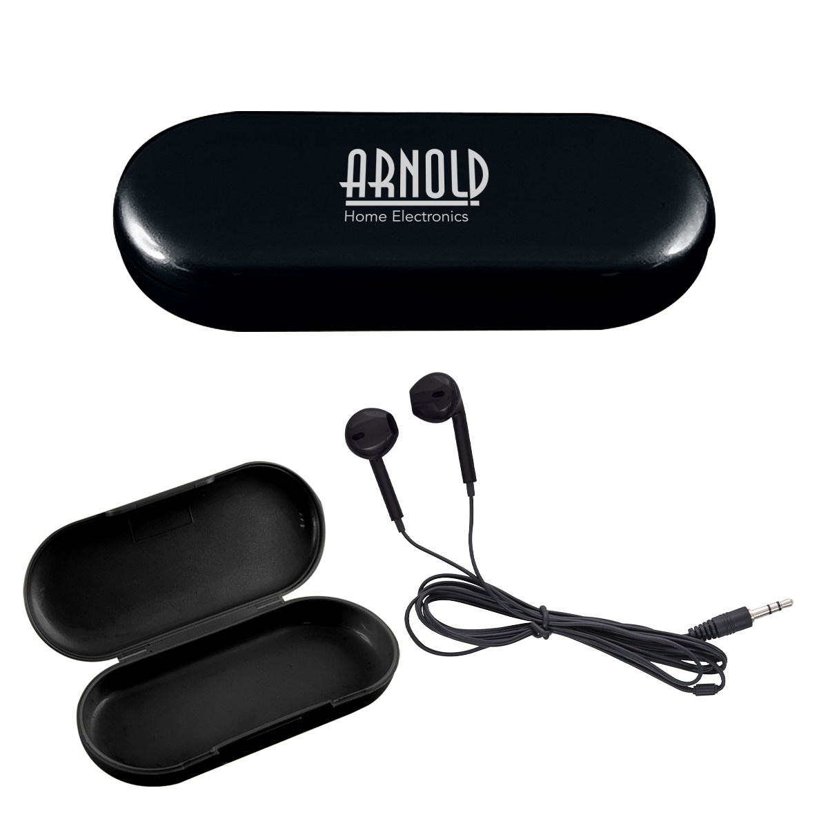 Metallic Wired Earbuds With Clamshell Case 3