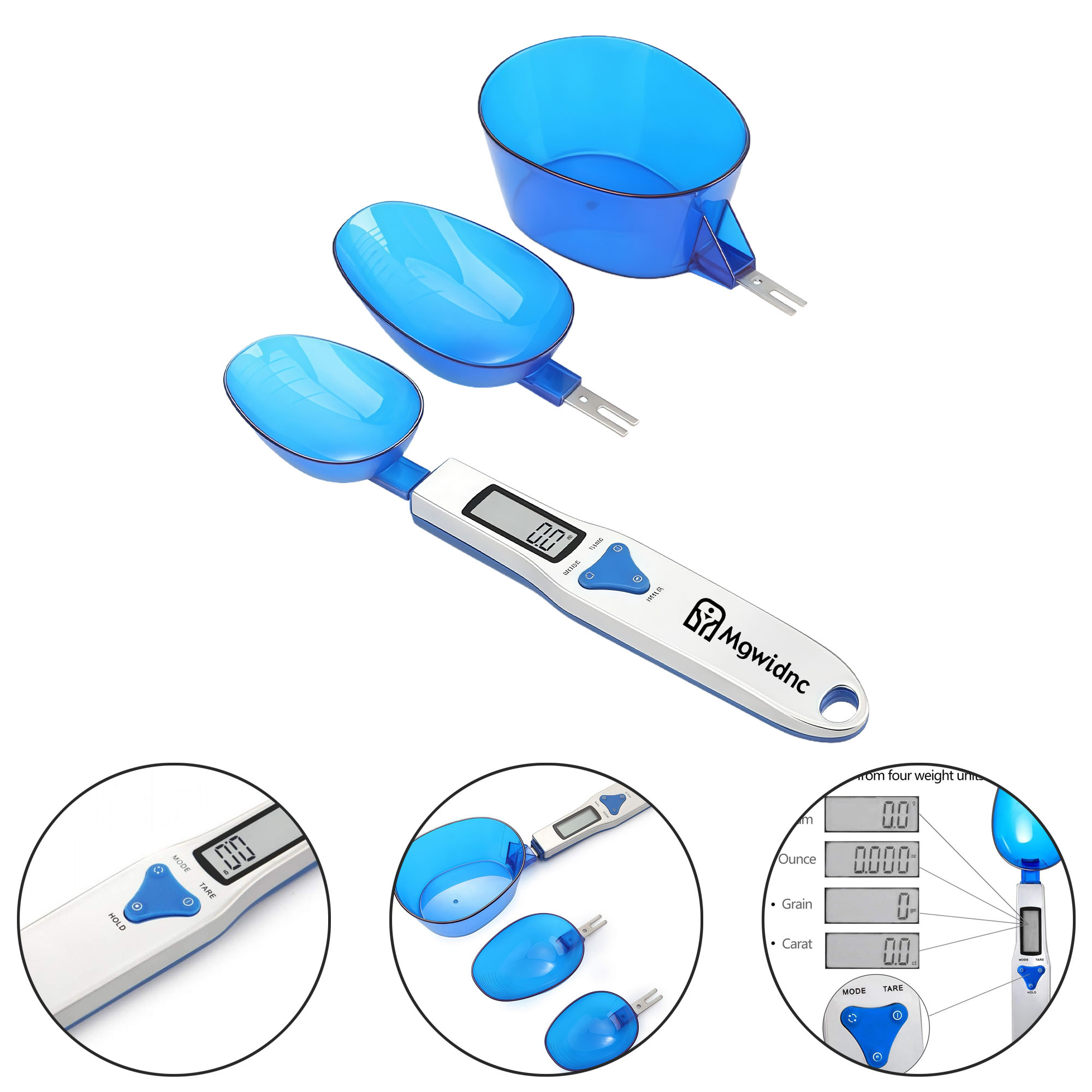 500g/0.1g Stainless Steel Electronic Measuring Spoon Set