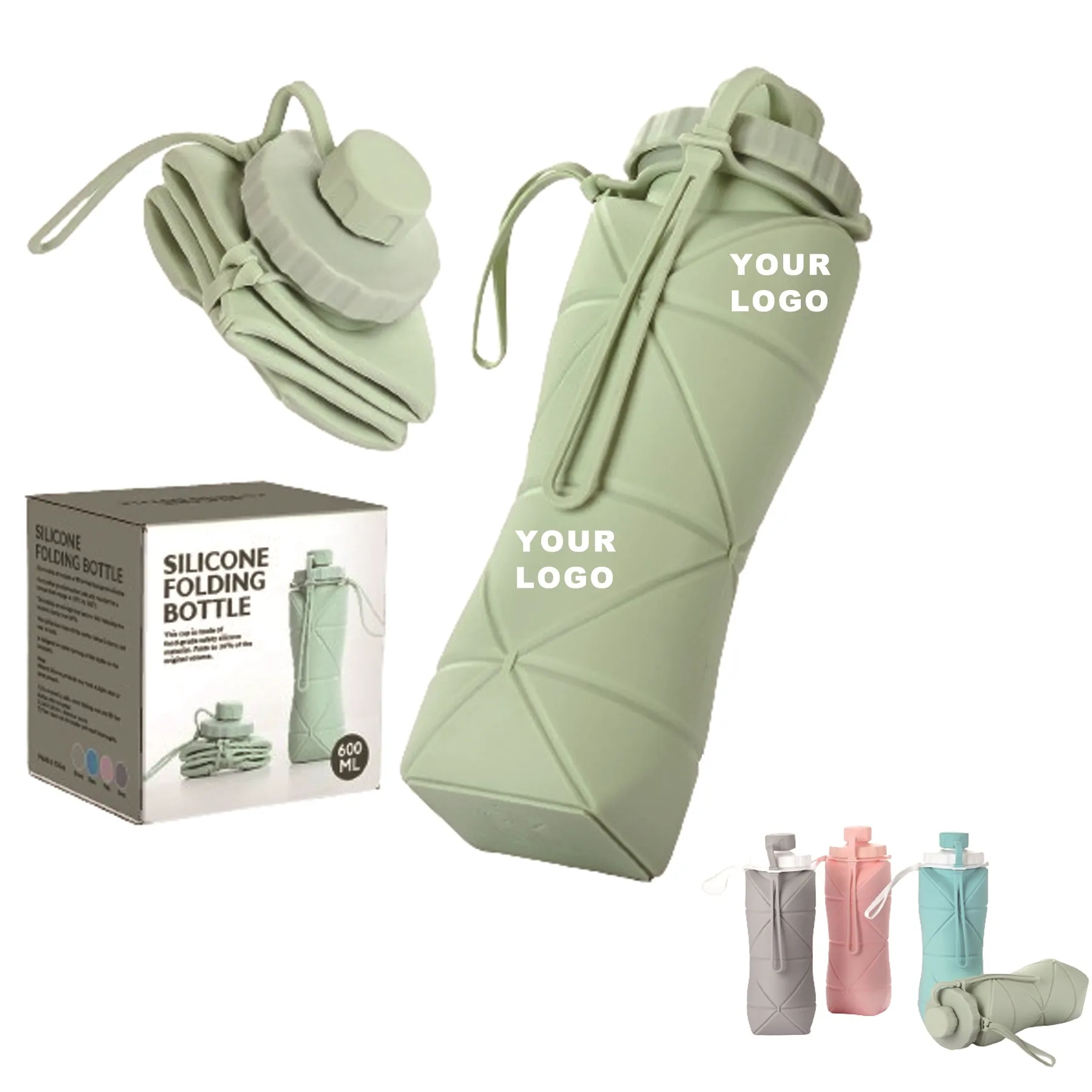 Portable Silicone Collapsible Water Bottle 2