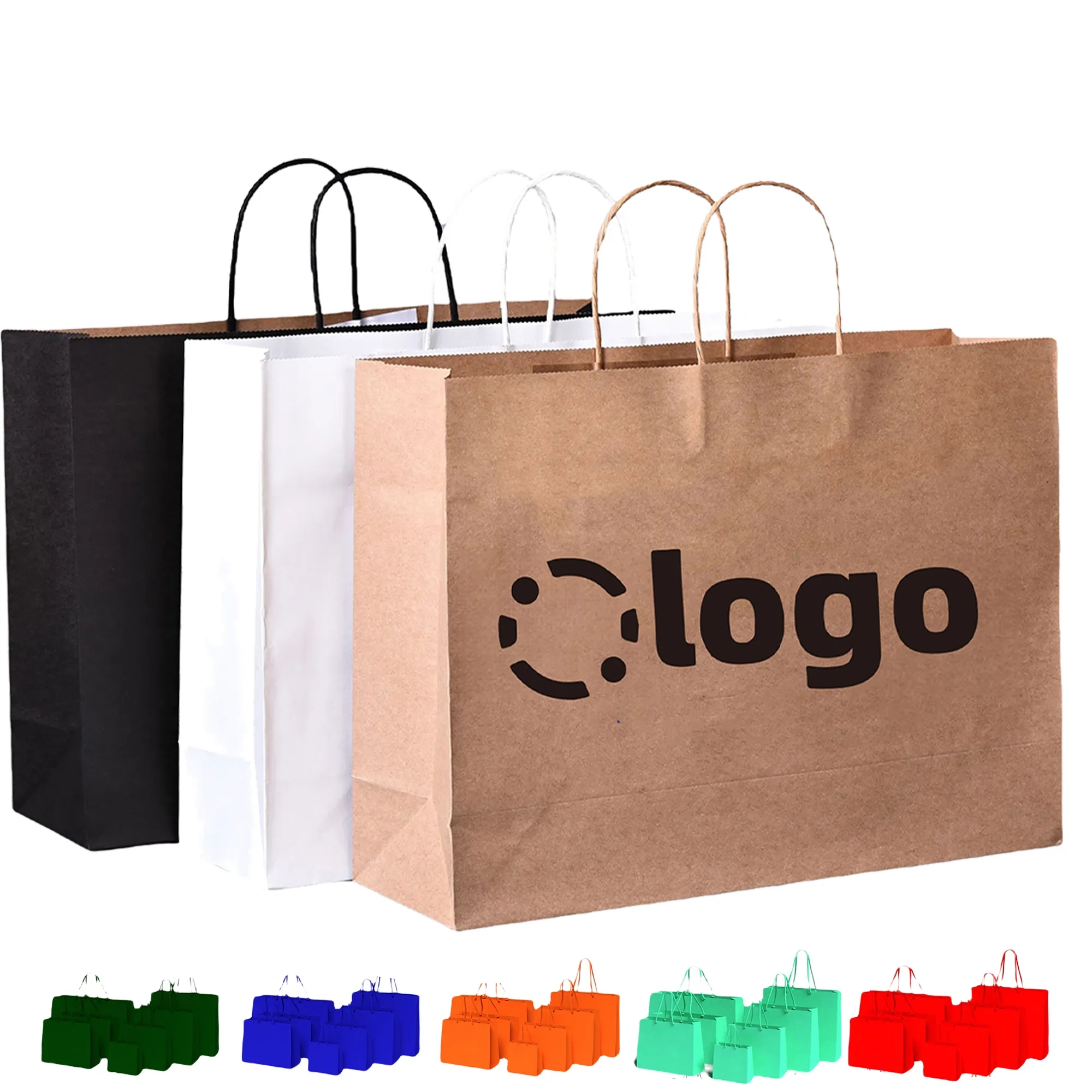 Kraft Brown Paper Shopping Gift Bag - Minimum Order Quantity 2