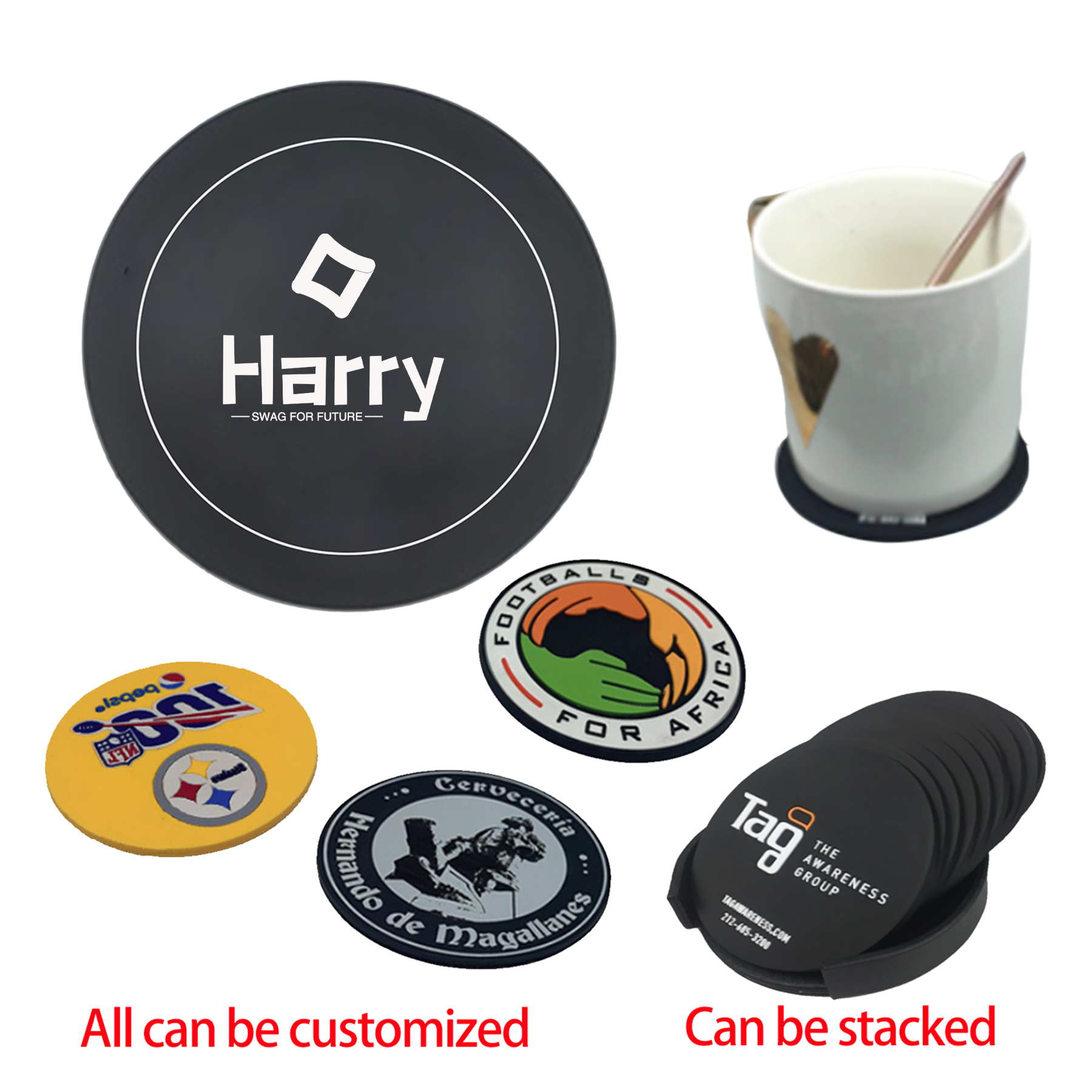 Customized Reusable Silicone Coaster 2