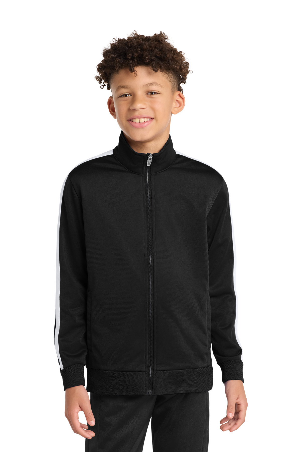 Sport-Tek Youth Tricot Sleeve Stripe Track Jacket. YST94 2