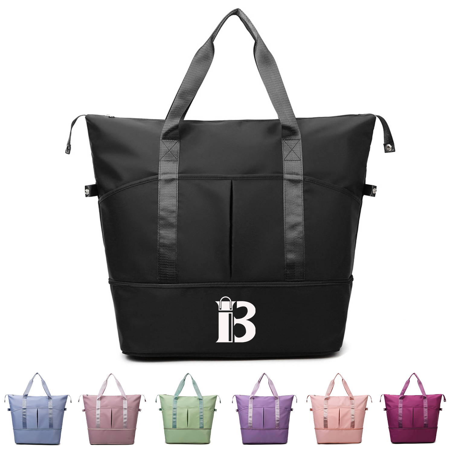 Nylon Dry Wet Separation Sports Foldable Duffel Bag 4