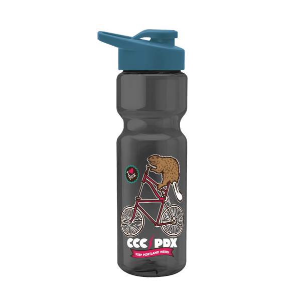 Blazer 28oz Transparent Bike Bottle w/Drink-thru Lid 1175