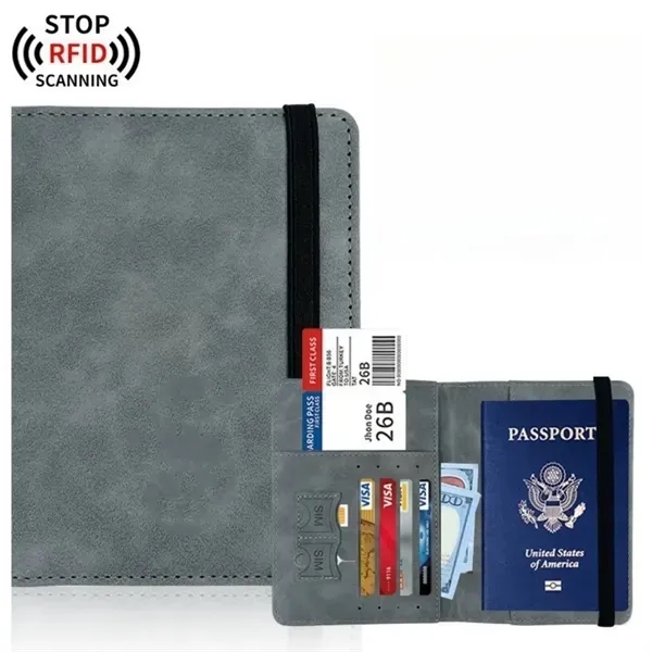 RFID-Blocking Passport Cover with Faux Leather Travel Wallet 9