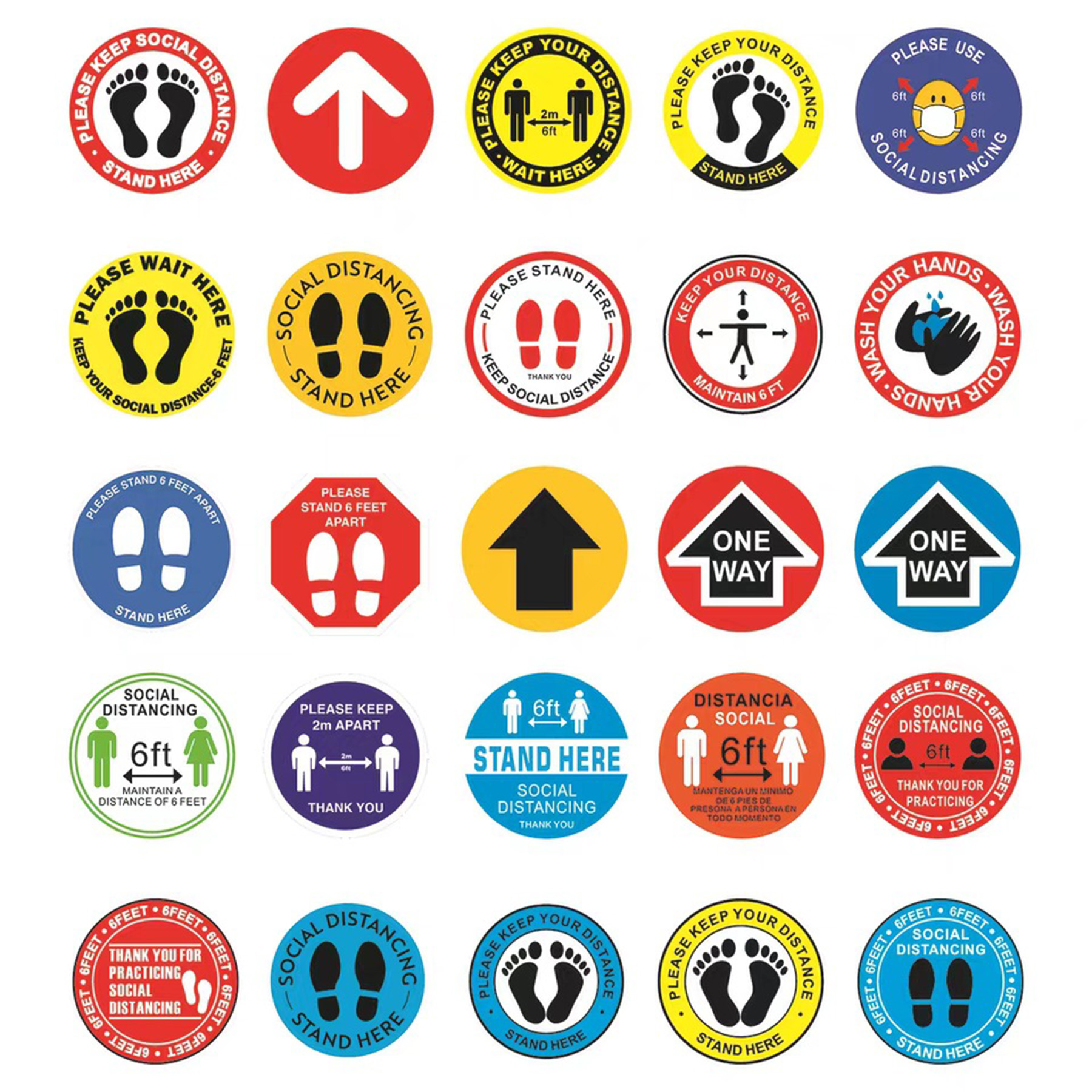 Social Distancing Floor Decals 2