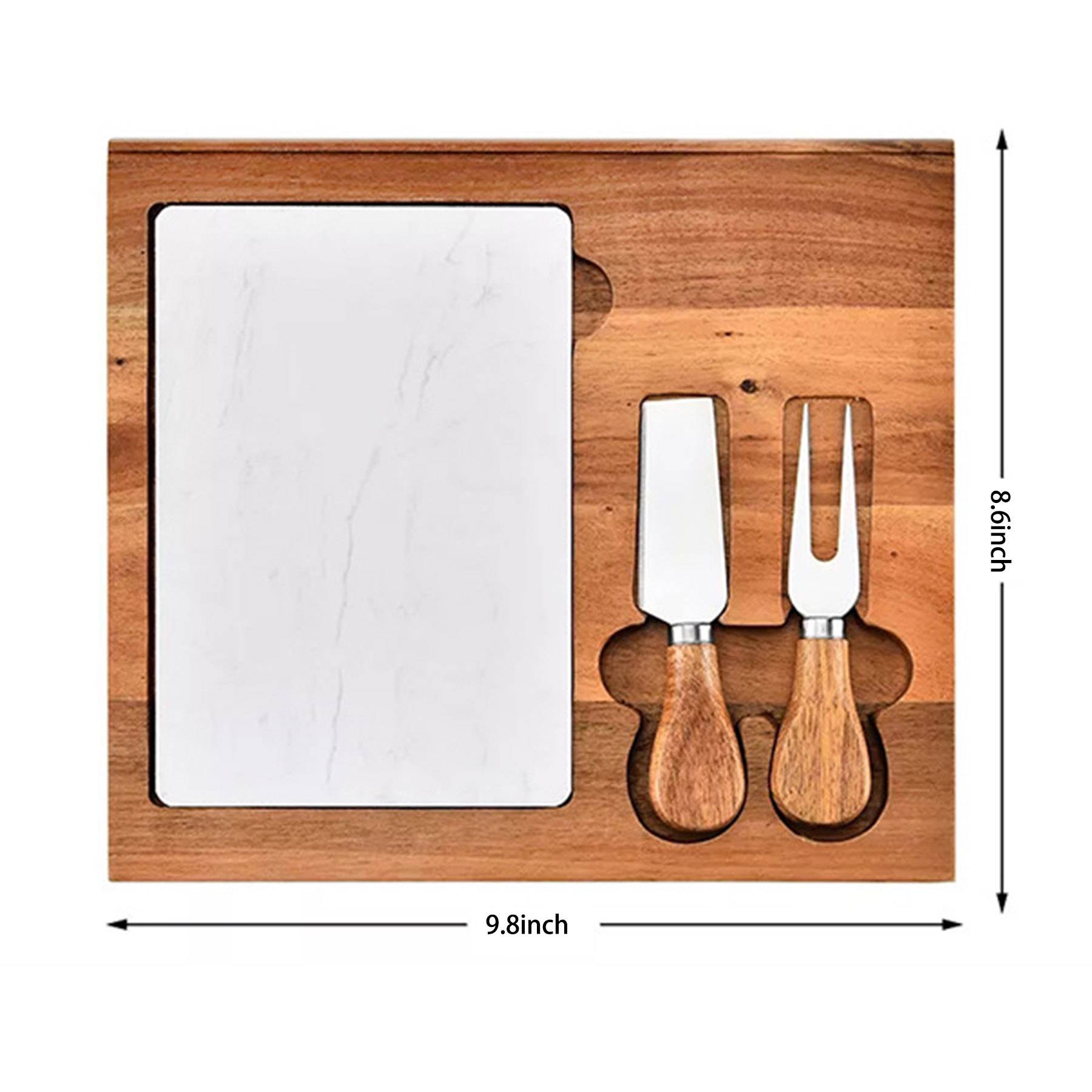 Wooden cheese board cutter set 2